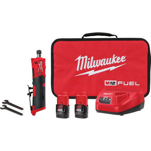 Trousse meuleuse droite M12 Fuel, 1/4" collet, 12 V, Lithium-ion Toolneeds Inc.