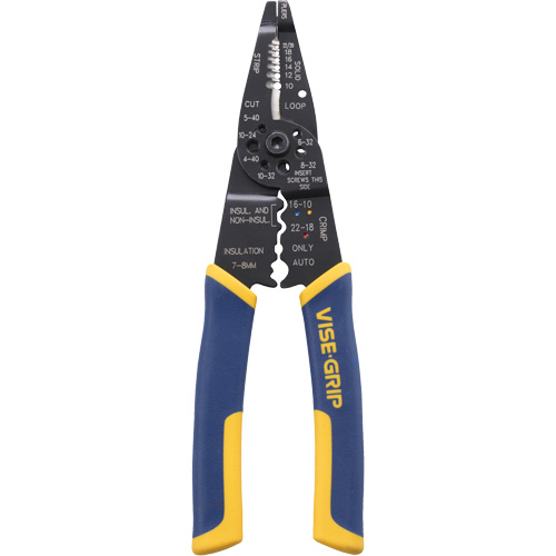 Wire Stripper/Crimper/Cutter Multi-Tool, 8-1/2" L, 10 - 22 AWG Toolneeds Inc.