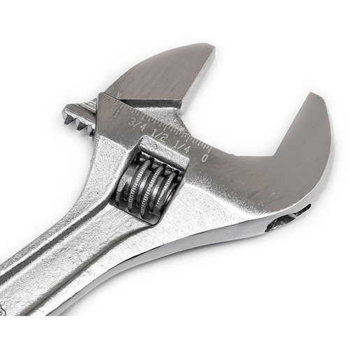 Adjustable Wrench - Bagged, 8" L, 1-1/8"/29 mm Max Width, Chrome Toolneeds Inc.
