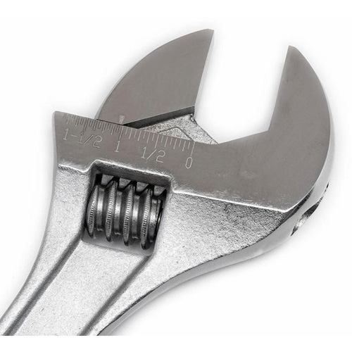 Adjustable Wrench, 15" L, 1-11/16" Max Width, Chrome Toolneeds Inc.