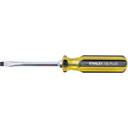 Tournevis pour &eacute;crous &agrave; fente 100 PLUS, Tige de 1/4", Carr&eacute;e, 8-3/16" lo, Prise en Plastique Toolneeds Inc.