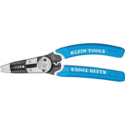 Klein-Kurve&reg; Heavy-Duty Wire Stripper, Cutter & Crimper Multi-Tool, 8-1/4" L, 8 - 20 AWG Toolneeds Inc.