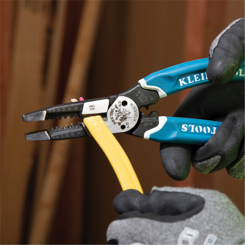 Klein-Kurve&reg; Heavy-Duty Wire Stripper, Cutter & Crimper Multi-Tool, 8-1/4" L, 8 - 20 AWG Toolneeds Inc.