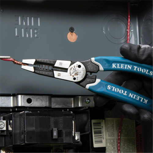 Klein-Kurve&reg; Heavy-Duty Wire Stripper, Cutter & Crimper Multi-Tool, 8-1/4" L, 8 - 20 AWG Toolneeds Inc.