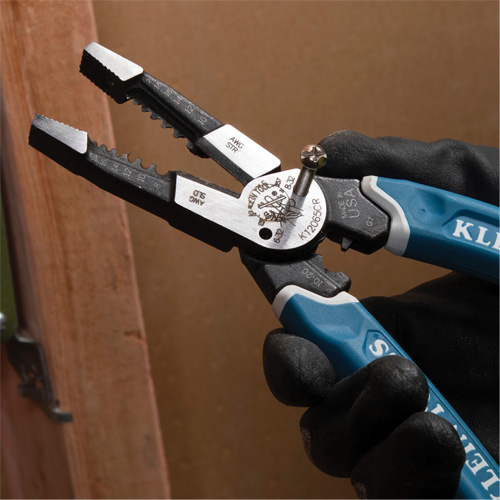 Klein-Kurve&reg; Heavy-Duty Wire Stripper, Cutter & Crimper Multi-Tool, 8-1/4" L, 8 - 20 AWG Toolneeds Inc.
