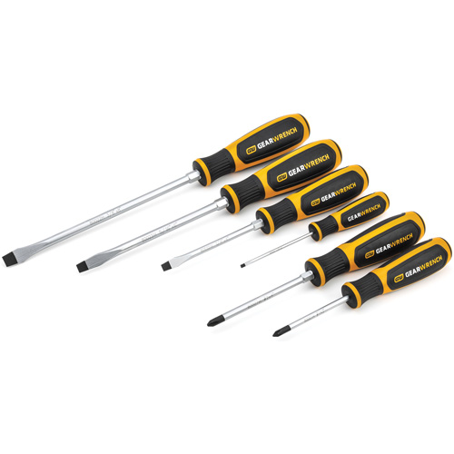 Phillips&reg;/Slotted Dual Material Screwdriver Set, 6 Pcs. Toolneeds Inc.