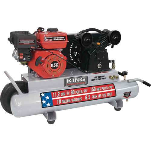 Wheelbarrow Air Compressor, Gas, 10 Gal. (12 US Gal), 150 PSI Toolneeds Inc.