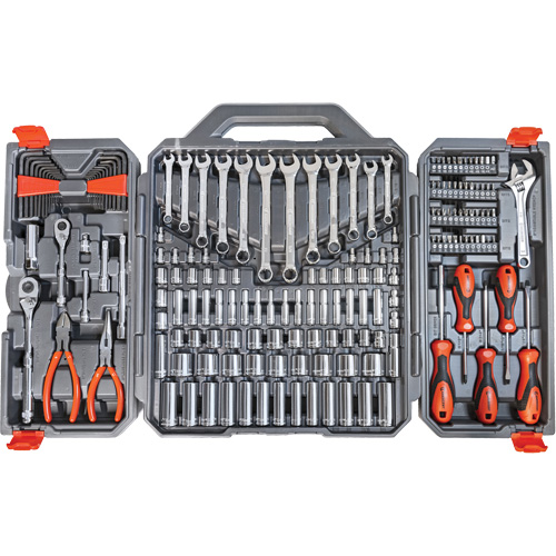 Jeu d'outils m&eacute;triques/SAE de qualit&eacute; professionel &agrave; 6 pans et &agrave; prise 3/8" Toolneeds Inc.