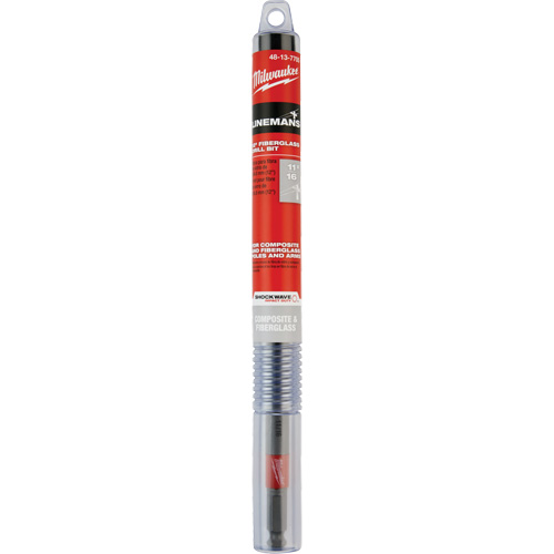 Shockwave Impact Duty Lineman's Fiberglass Drill Bit, 11/16", Carbide Toolneeds Inc.