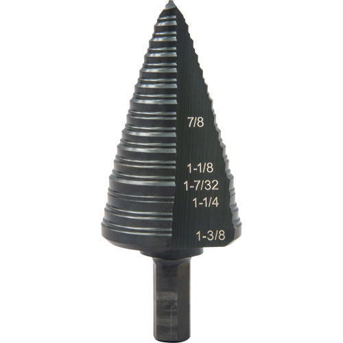 #12 Multi-Hole Step Drill Bit, 7/8" - 1-3/8" , 1/16" Increments, High Speed Steel Toolneeds Inc.