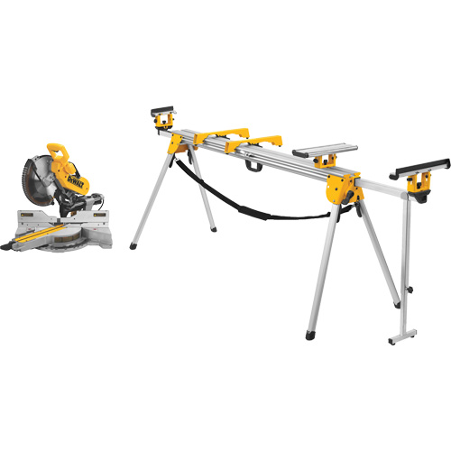 Scie &agrave; onglets combin&eacute;s coulissante &agrave; double biseau avec support Toolneeds Inc.