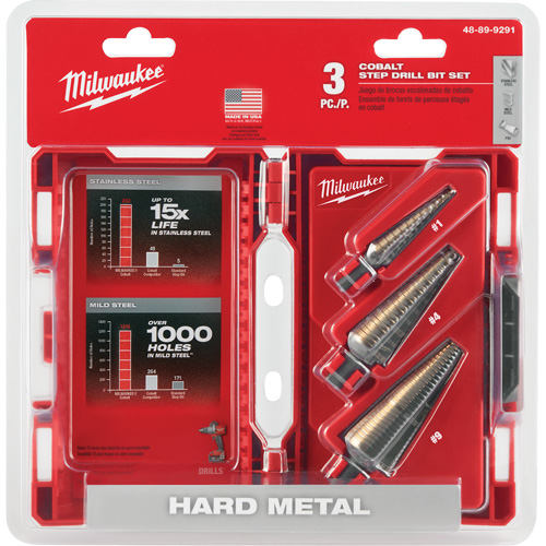 Jeu de forets &eacute;tag&eacute;s, 3 morceaux, Acier rapide au cobalt Toolneeds Inc.