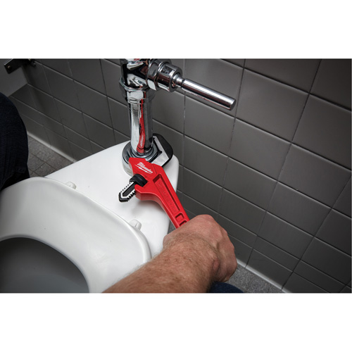 Cl&eacute; &agrave; tuyau hexagonale coud&eacute;e en acier, Cap des m&acirc;choires 2-5/8", Longueur 10-1/2", Fini Rev&ecirc;tement en poudre, Prise Ergonomique Toolneeds Inc.