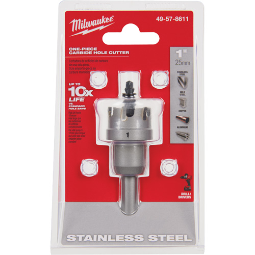 Scies-cloches au carbure monobloc, 1", Profondeur de la coupe de 3/16" Toolneeds Inc.