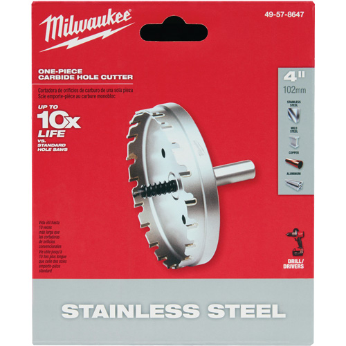 Scies-cloches au carbure monobloc, 4", Profondeur de la coupe de 3/16" Toolneeds Inc.