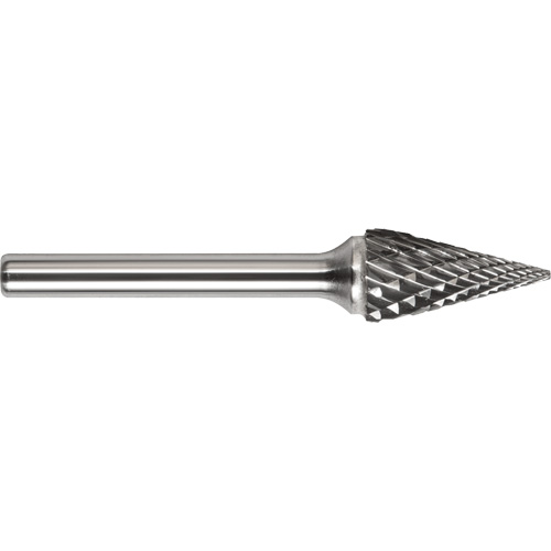 Drillco&reg; Magnum Double Cut Solid Carbide Burr, SM-3, 1/4" Dia., 1/4" Shank, 1" Depth of Cut Toolneeds Inc.