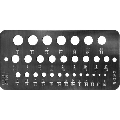 Drillco&reg; Fractional Sizes Drill Gauge Toolneeds Inc.