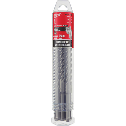 Trousse de forets &agrave; 4 cannelures pour perceuse &agrave; percussion MX4, 6 morceaux, Carbure Toolneeds Inc.