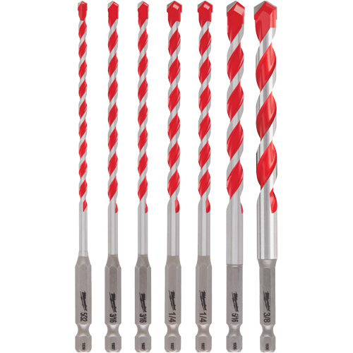 Jeu de forets pour perceuse &agrave; percussion Shockwave, 7 morceaux, Carbure Toolneeds Inc.