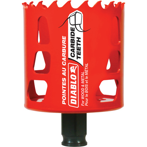 Wood & Metal Hole Saw, 2-1/2", 2-3/8" Depth of Cut, Carbide Toolneeds Inc.