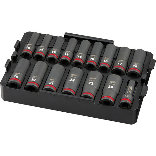 Shockwave Impact Duty Packout Socket Set, 16 Pcs, Impact, 1/2" Drive Size, Deep Toolneeds Inc.