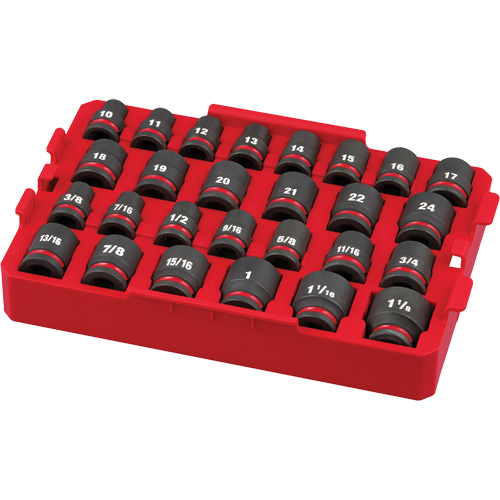 Shockwave Impact Duty Packout Socket Set, 27 Pcs, Impact, 1/2" Drive Size Toolneeds Inc.