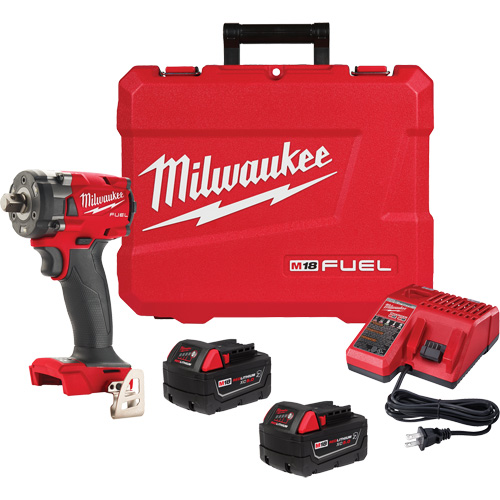 M18 Fuel Compact Impact Wrench with Pin Detent Kit, 18 V, 1/2" Socket Toolneeds Inc.