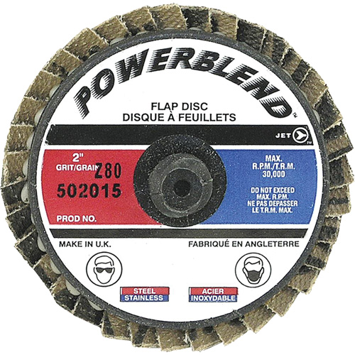 PowerBlend Roll-On Flap Disc, 2" x Type R, Z80 Grit Toolneeds Inc.