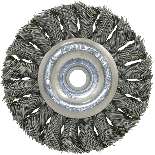 3K114 Unthreaded Knot Twisted Wire Wheel, 3-1/4" Dia., 0.014" Fill, 3/8"-1/2 Arbor Toolneeds Inc.