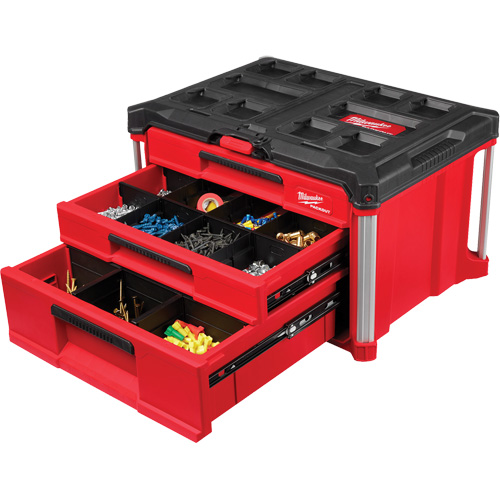 Boîte &agrave; outils avec 3 tiroirs PackOut, 16-3/10" x 22-1/5" x 14-3/10", Rouge Toolneeds Inc.