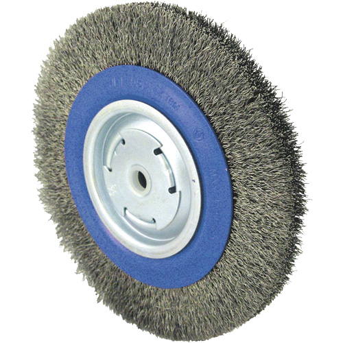 Crimped Wire Wheel Brushes, 8" Dia., 0.014" Fill, 1/2" - 5/8" - 2 Arbor Toolneeds Inc.