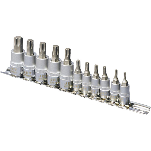 SS1438-11T Chrome Socket Bit Sets, Torx&reg;, 1/4"/3/8" Drive, 10 Pcs Toolneeds Inc.