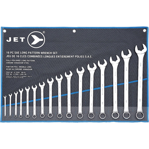 LCWS-16S Long Pattern Combination Wrench Sets, Combination, 16 Pieces, Imperial Toolneeds Inc.