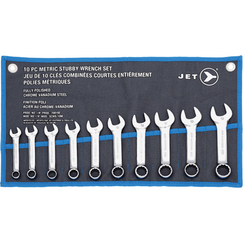 SCWS-10M Jeux de cl&eacute;s courtes, Combinaison, 10 morceaux, M&eacute;trique Toolneeds Inc.