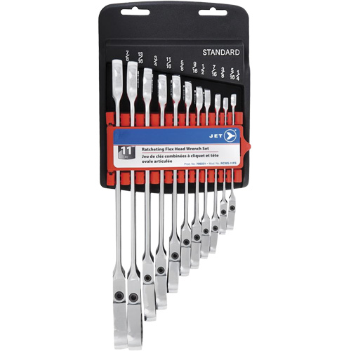 RCWS-11FS Flex Head Wrench Sets, Combination/Flex Head, 11 Pieces, Imperial Toolneeds Inc.