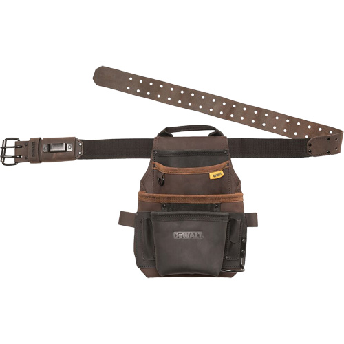 Tool Pouch & Belt, Multiple Tool Holder, Leather, 12 Pockets Toolneeds Inc.