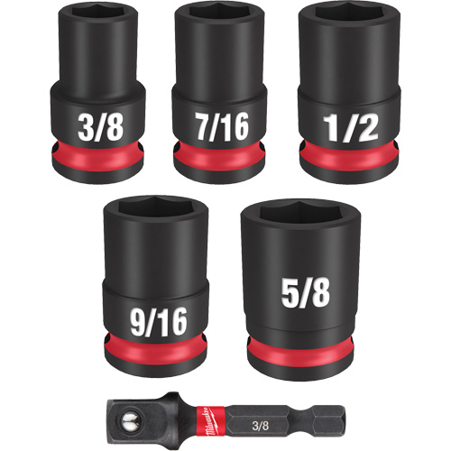 Shockwave Impact Duty SAE Socket Set, 6 Pcs, Impact, 3/8" Drive Size Toolneeds Inc.