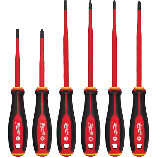Insulated Slim Tip Screwdriver Set, 6 Pcs., Magnetic Toolneeds Inc.