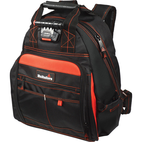 Lighted Tool Backpack, Black/Red, Ballistic/Polyester Toolneeds Inc.