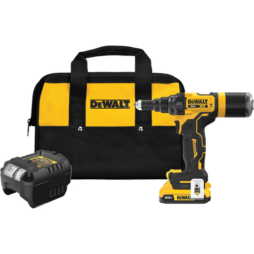Ensemble d'outil &agrave; riveter sans fil et sans balai 3/16" XR Toolneeds Inc.