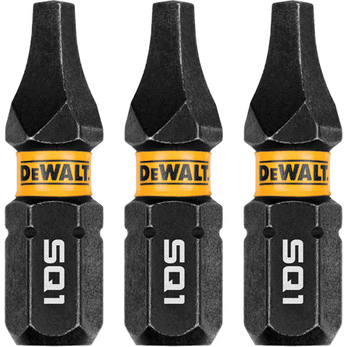 3-Piece FLEXTORQ&reg; Impact Screwdriving Bits, Square, #1, 1/4" Drive Toolneeds Inc.