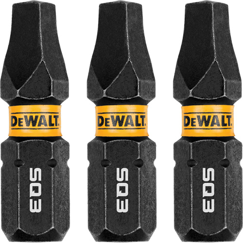 3-Piece FLEXTORQ&reg; Impact Screwdriving Bits, Square, #3, 1/4" Drive Toolneeds Inc.