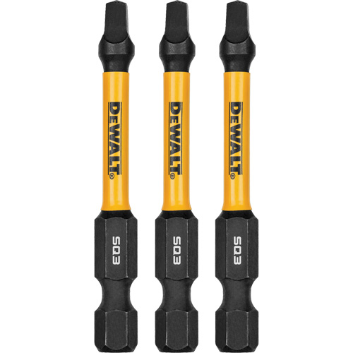 3-Piece FLEXTORQ&reg; Impact Screwdriving Bits, Square, #3, 1/4" Drive Toolneeds Inc.