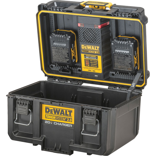 Chargeur 20V &agrave; deux ports ToughSystem 2.0, 14" x 15" x 9", Noir/Jaune Toolneeds Inc.
