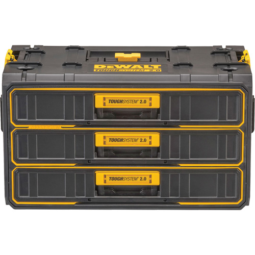 Unit&eacute; &agrave; trois tiroirs ToughSystem 2.0, 21-4/5" x 12-3/10" x 12-3/5", Noir/Jaune Toolneeds Inc.