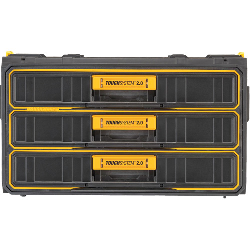 Unit&eacute; &agrave; trois tiroirs ToughSystem 2.0, 21-4/5" x 12-3/10" x 12-3/5", Noir/Jaune Toolneeds Inc.