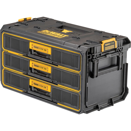 Unit&eacute; &agrave; trois tiroirs ToughSystem 2.0, 21-4/5" x 12-3/10" x 12-3/5", Noir/Jaune Toolneeds Inc.