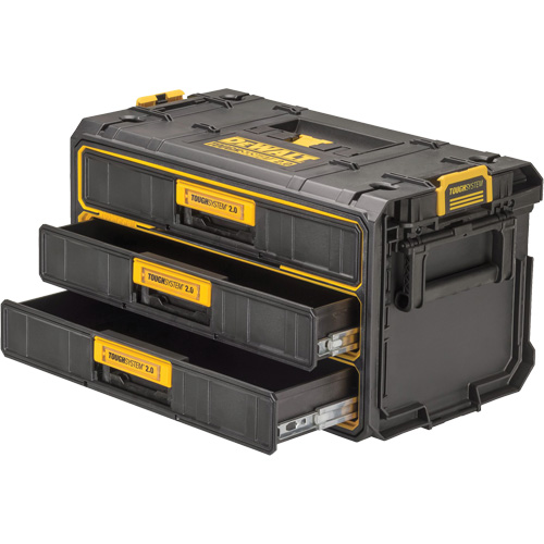 Unit&eacute; &agrave; trois tiroirs ToughSystem 2.0, 21-4/5" x 12-3/10" x 12-3/5", Noir/Jaune Toolneeds Inc.