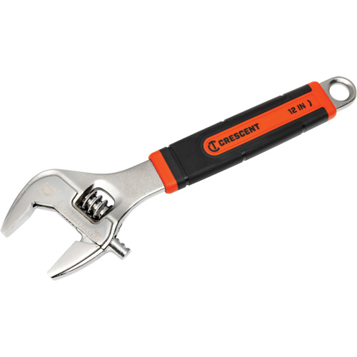 Adjustable Wrench, 12" L, 46 mm/3-1/5" Max Width, Chrome/Polished Toolneeds Inc.