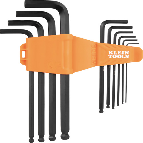 L-Style Long Ball-End Hex Key Set, 10 Pcs., Metric Toolneeds Inc.